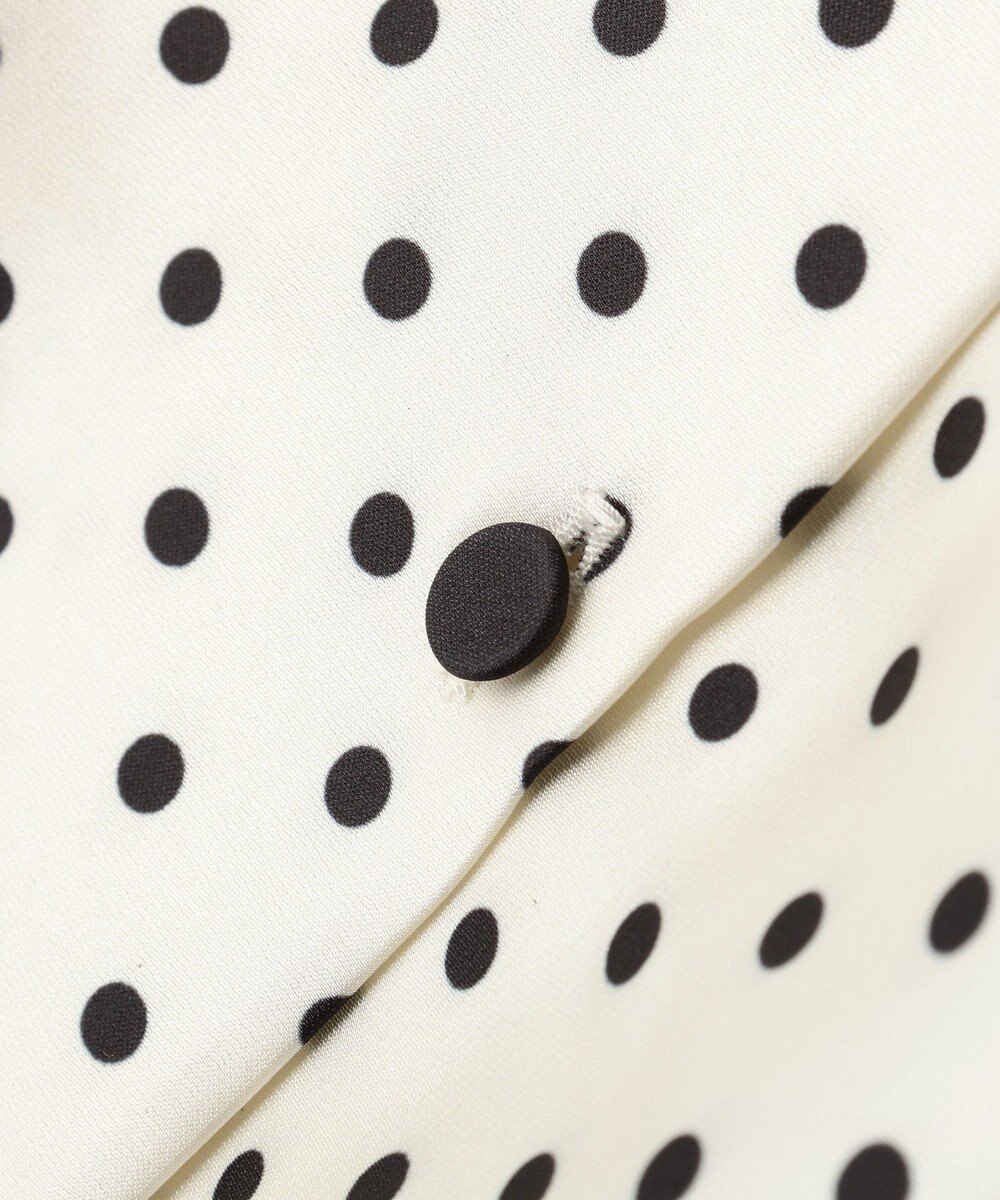 YECCA VECCA ドットパネル柄リボンブラウス 