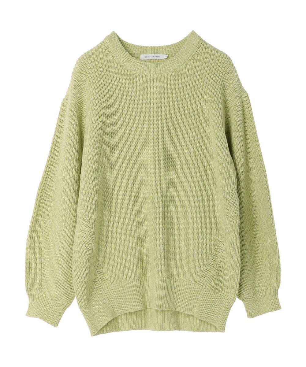 AMERICAN HOLIC 片畦クルーネックニットプルオーバー 