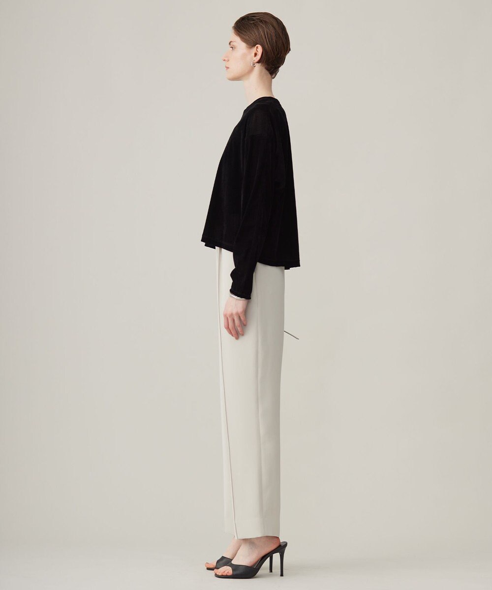 ICB L 【洗える】ライトダブルクロス ストレートパンツ 