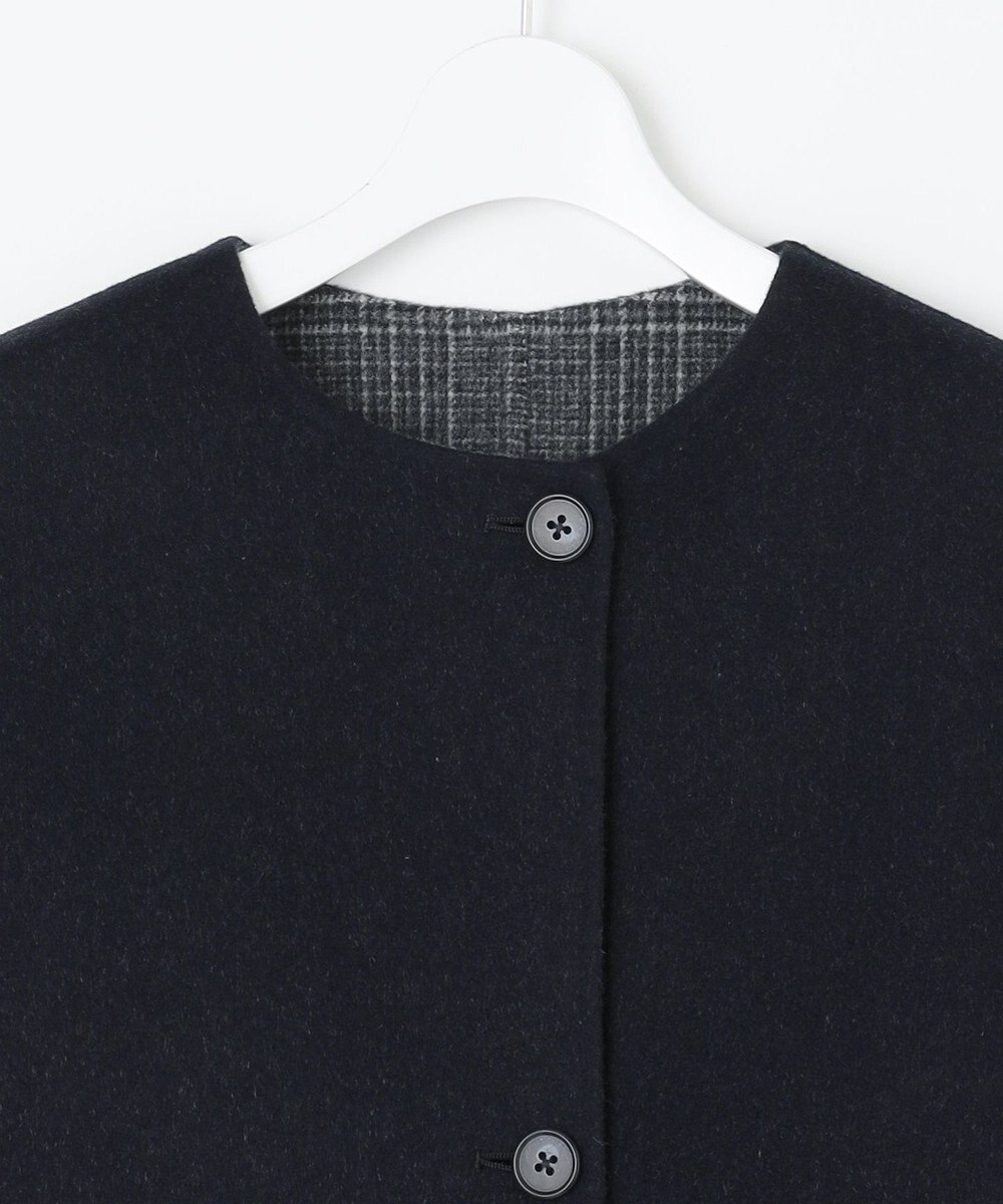 J.PRESS LADIES L 【リバーシブル】ウールナイロン リバー チェック ミドル コート 