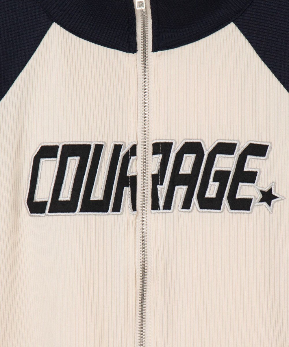 WEGO ダブルジップワッペンロゴラグランロンT 