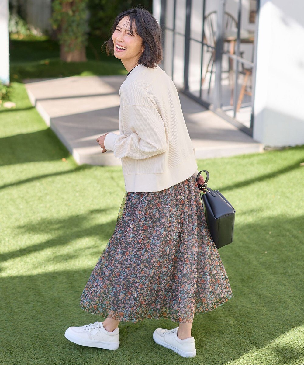 ANY リングドットボタンカーディガン 