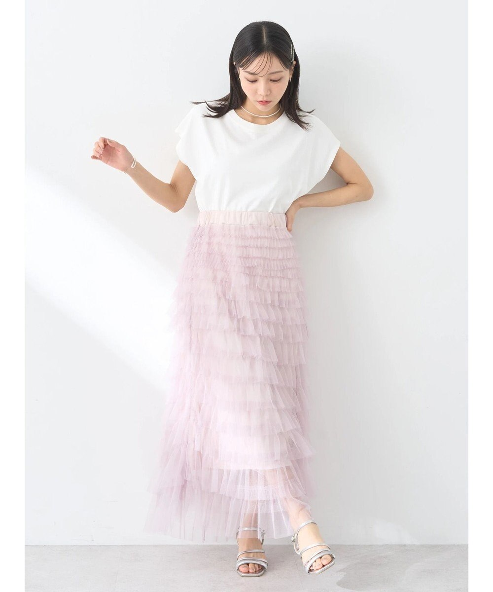 earth music&ecology ティアードフリルチュールスカート 