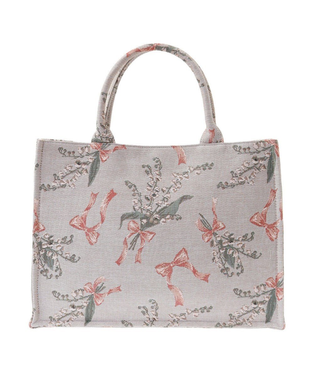 Maison de FLEUR すずらん柄ゴブランスクエアトートバッグ 