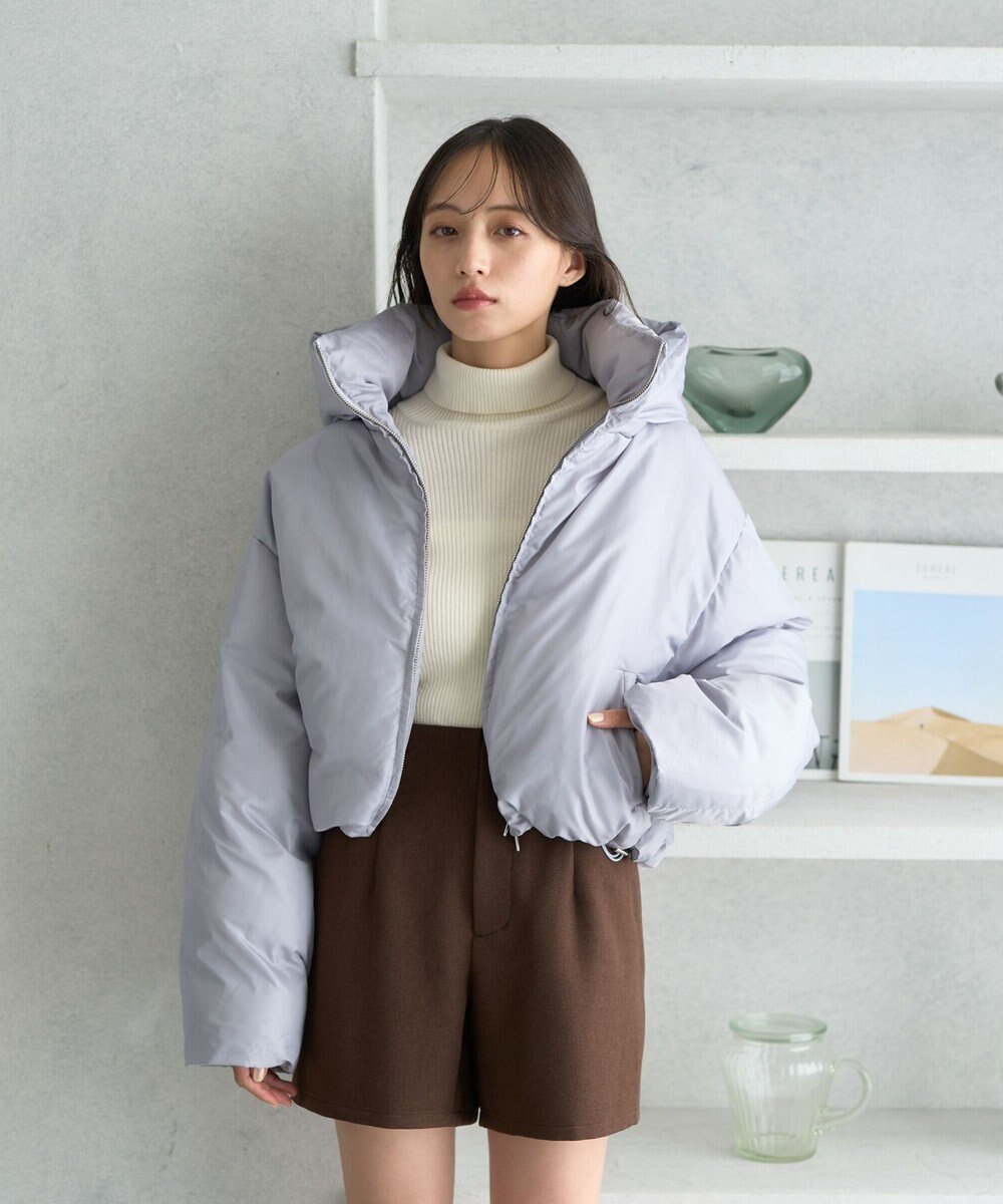 earth music&ecology 2wayパファー ショートブルゾン 