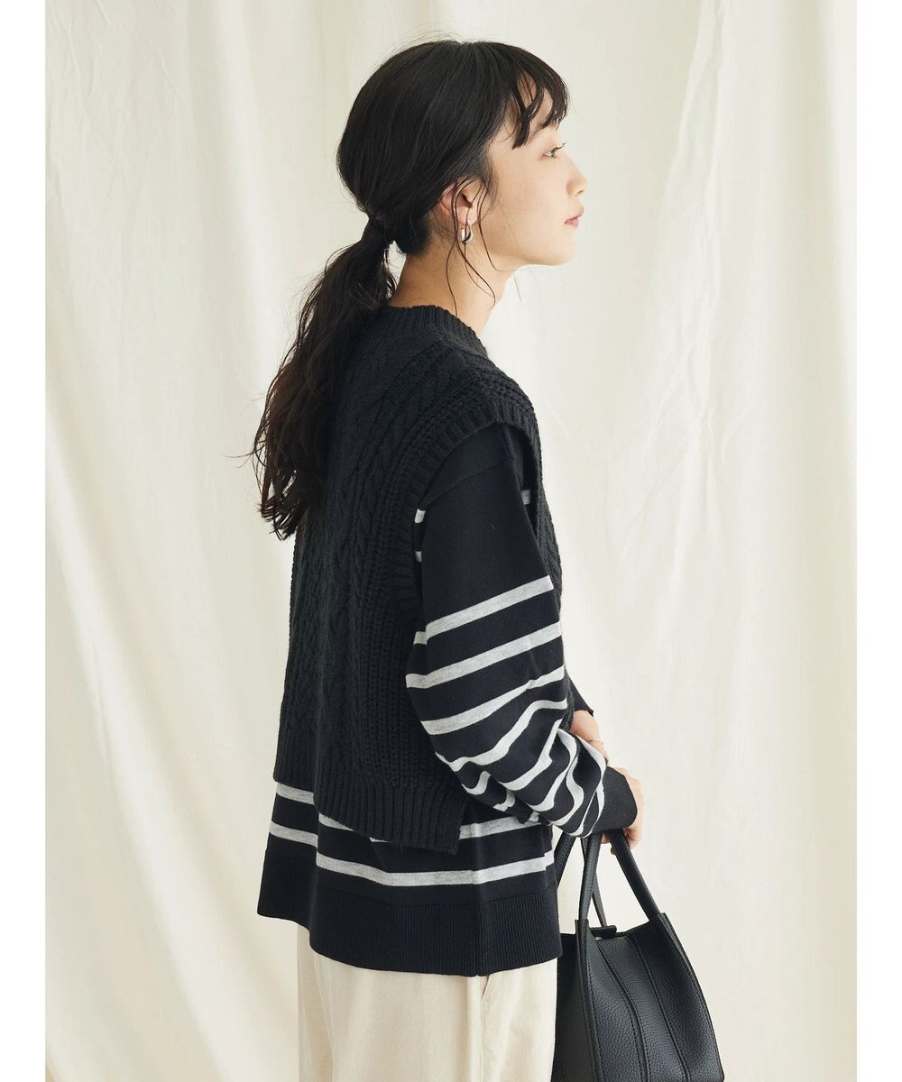 CRAFT STANDARD BOUTIQUE ２ＷＡＹケーブルニットベスト 