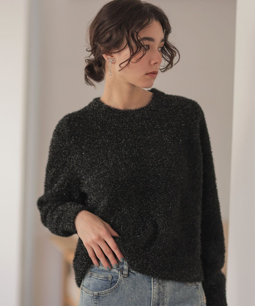 組曲 ラメシャギーニット 