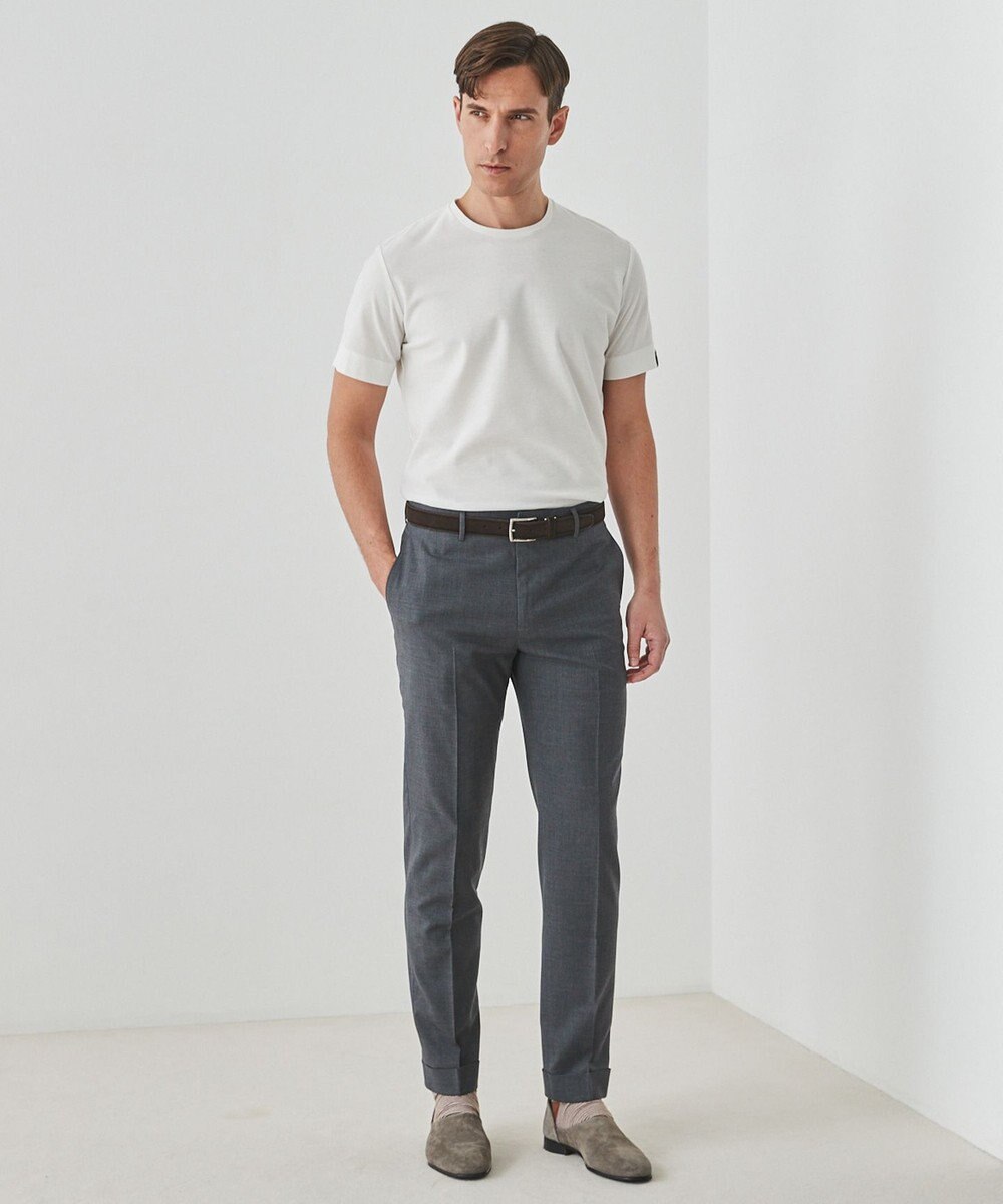 GOTAIRIKU ロングセラー【洗える/折り目加工/シワになりにくい/ウエストアジャスター】ウォッシャブル サマーウール100％パンツ_定番色(ノータック)25年モデル 