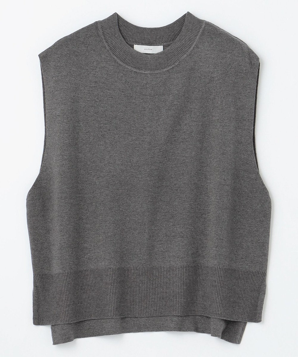 ANY 【洗濯機可】スリットニットベスト 