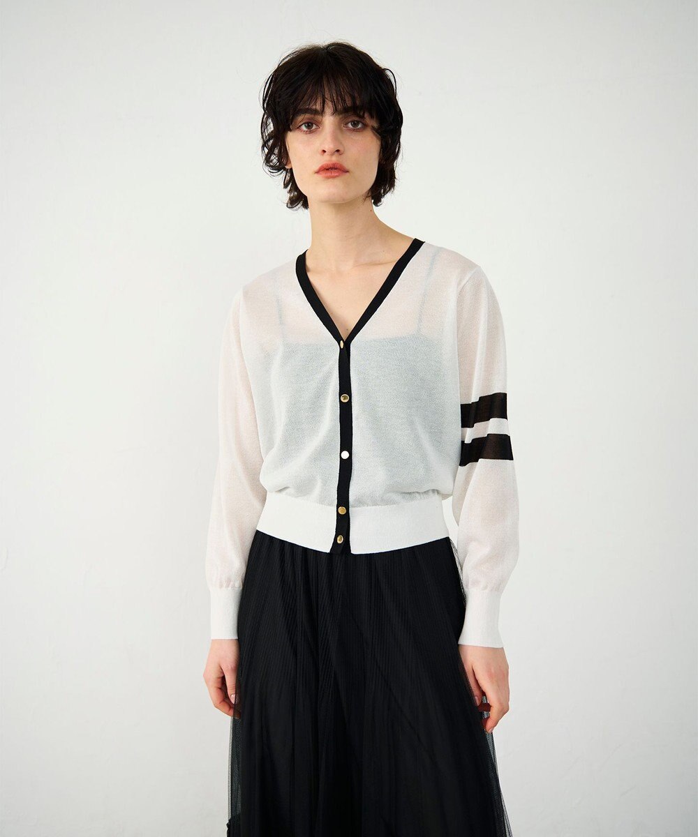 GRACE CONTINENTAL ラインVネックニットカーディガン 