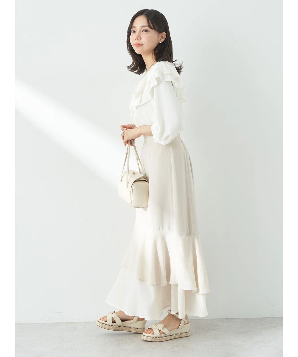 earth music&ecology メローラッフルブラウス 