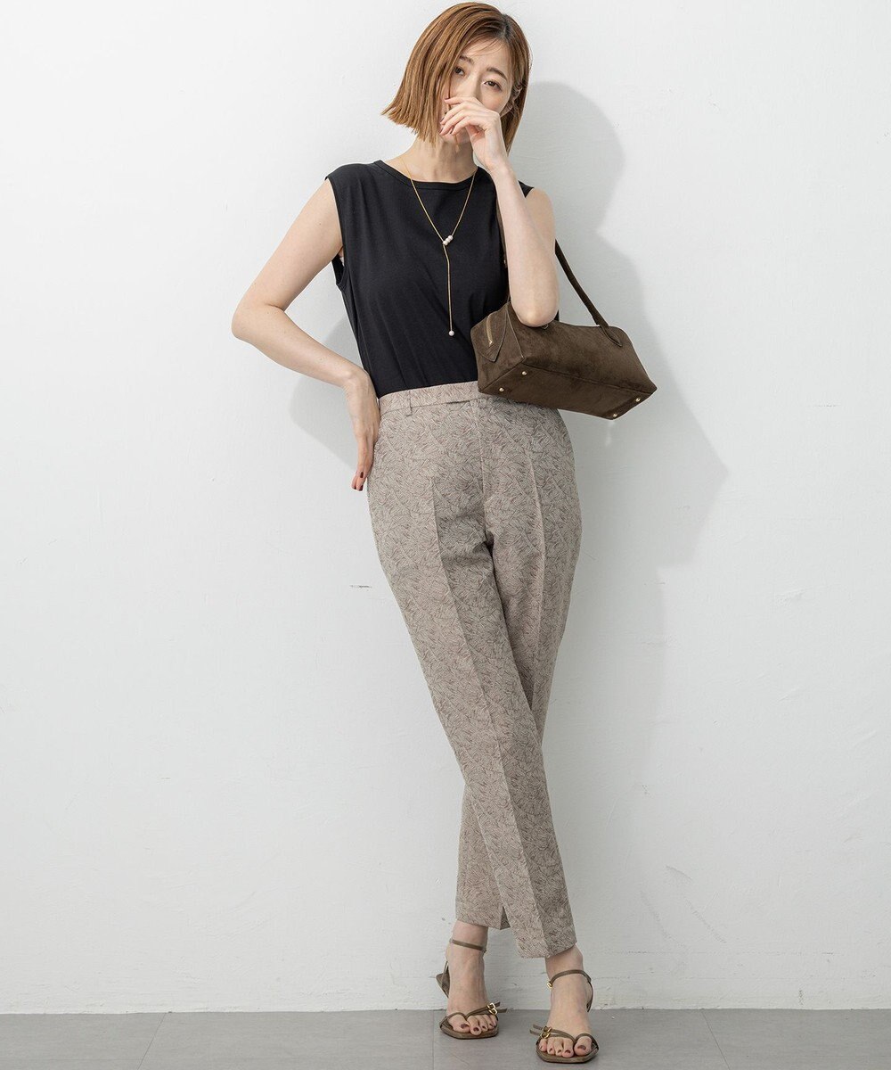 23区 【一部店舗限定/洗える】リネンライクジャカード セットアップ 