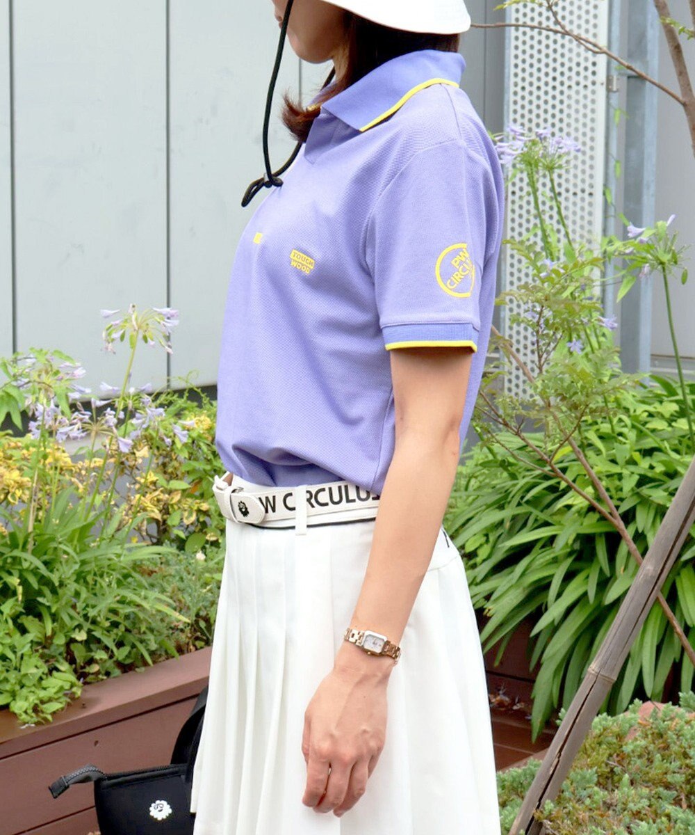PW CIRCULUS 【WOMEN】【吸汗速乾/ストレッチ/UVケア】ベーシックカノコ スキッパー ポロシャツ ゴルフウェア レディース 