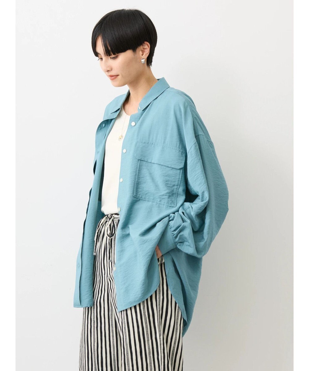 AMERICAN HOLIC 接触冷感Ｗポケット袖タックシャツチュニック 