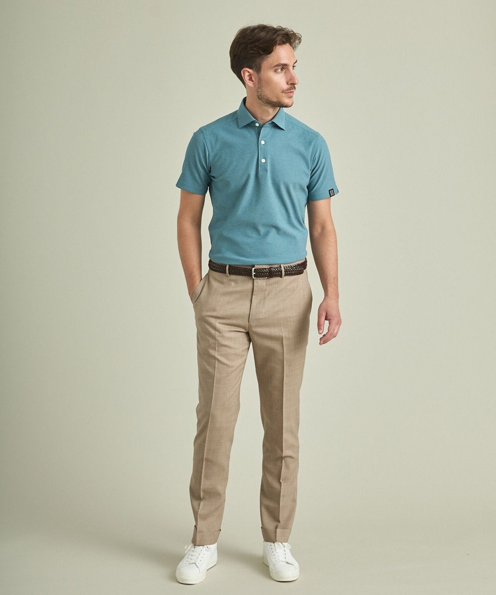 GOTAIRIKU ロングセラー【洗える/折り目加工/シワになりにくい/ウエストアジャスター】ウォッシャブル サマーウール100％パンツ_限定色(ノータック)23/24年モデル 