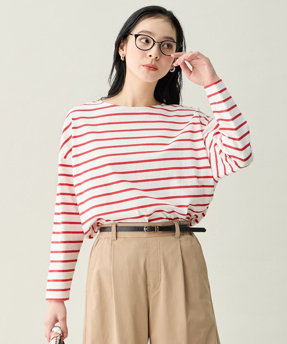 ANY L コクーンボーダープルオーバー 