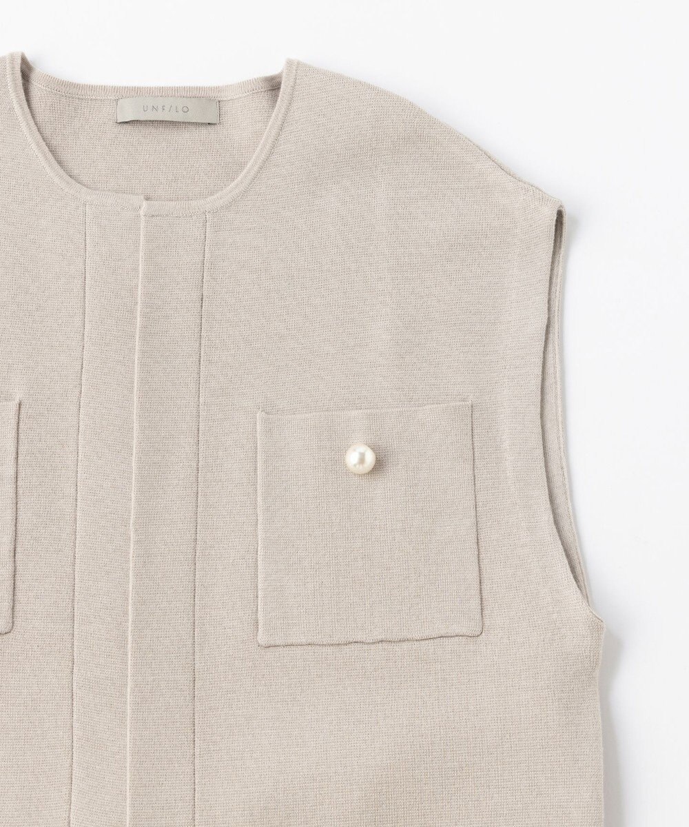 UNFILO 【VERYコラボ】パールボタンニットジレ 