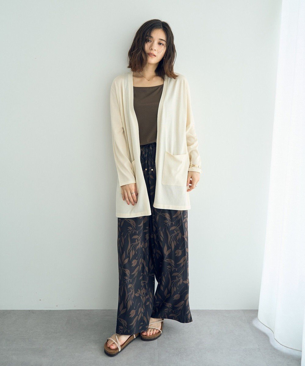 YECCA VECCA スリットミドル丈カーディガン 