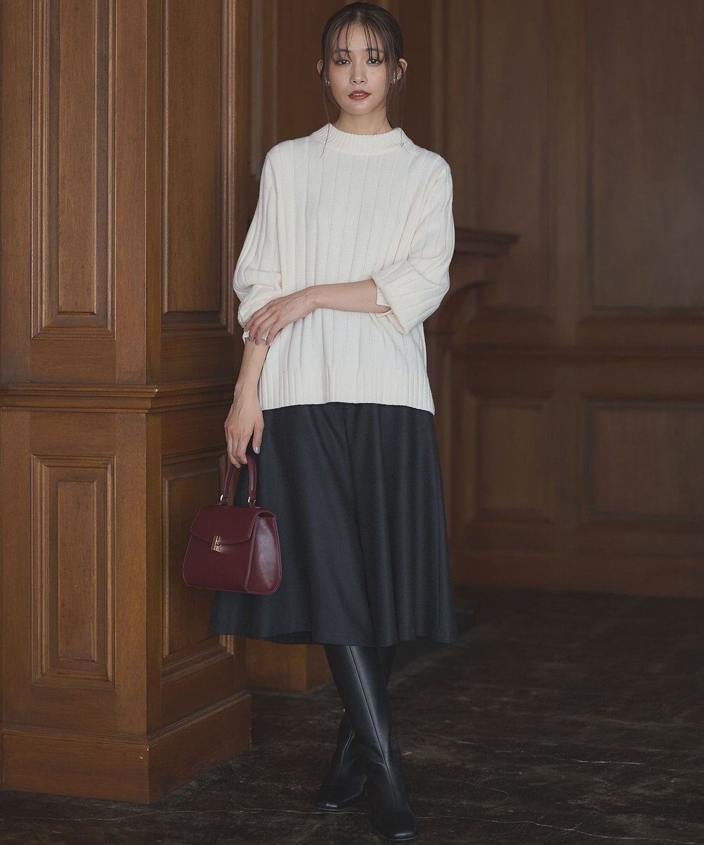 組曲 バルキーワイドリブ ニット 