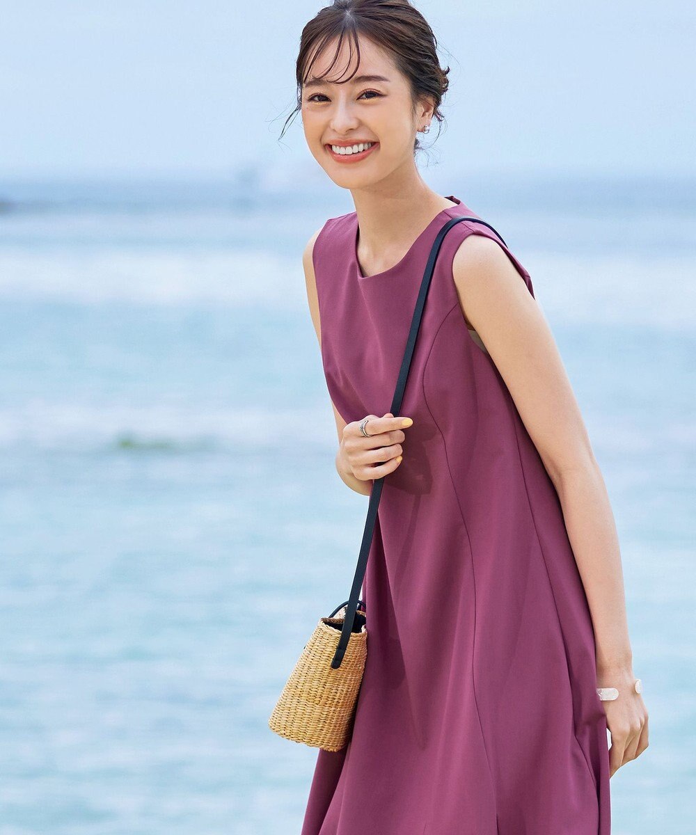 Tiaclasse L 【洗える】裾フレアAラインワンピース 