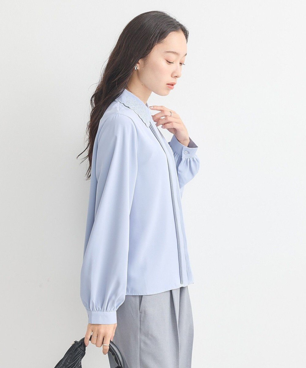 earth music&ecology 刺繍襟ブラウス 