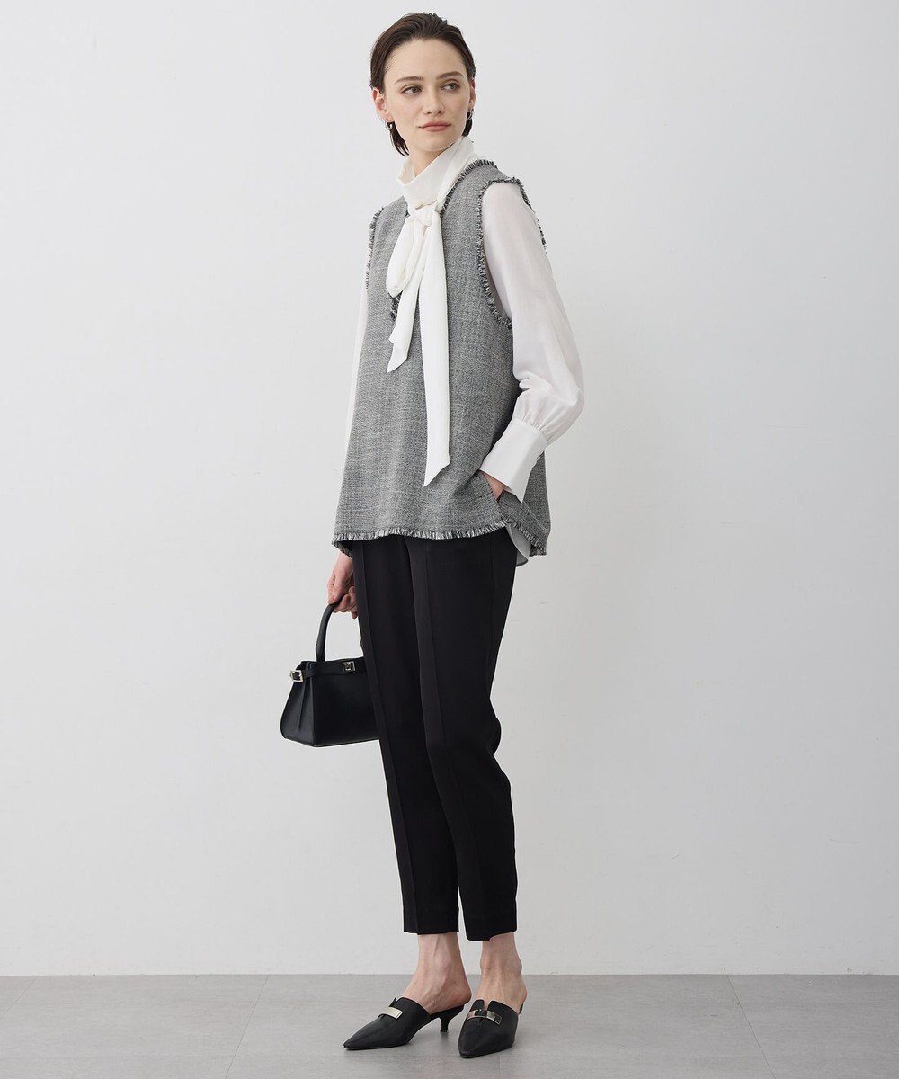 ICB アセテートダブルサテン スティックパンツ 