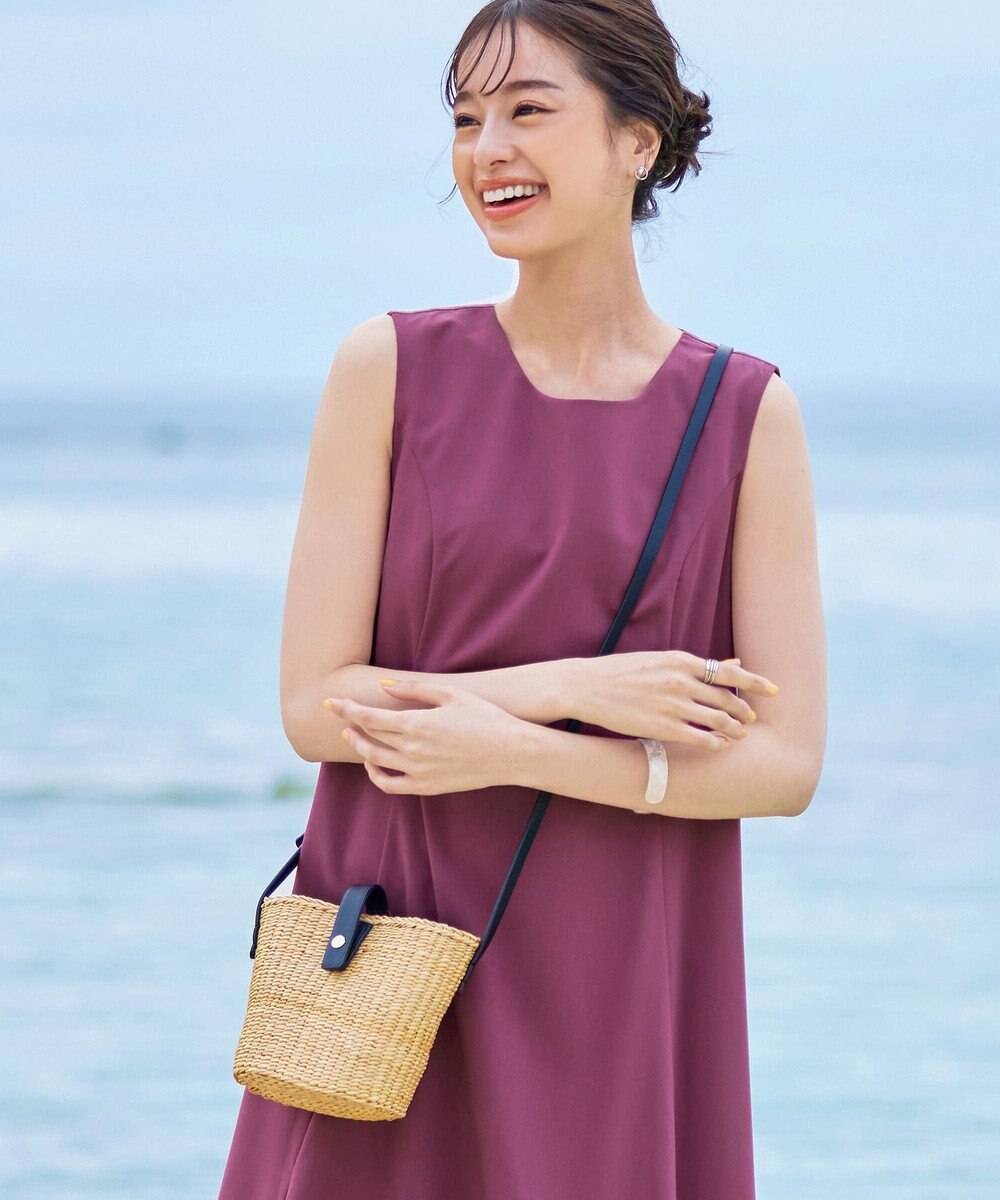 Tiaclasse L 【洗える】裾フレアAラインワンピース 