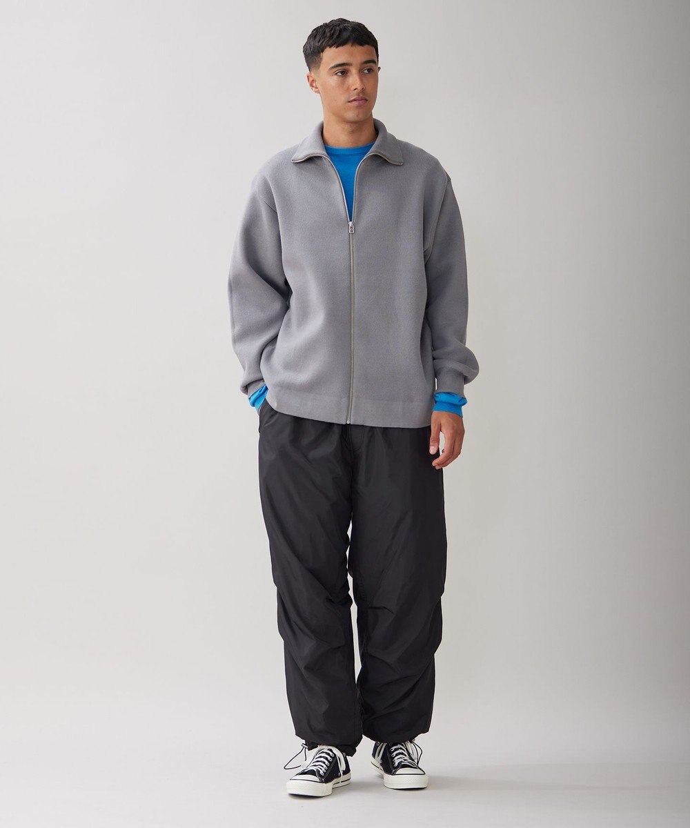 UNFILO MENS 【男女兼用/新色追加】スウェットライク ジップ タートルネックニット [24年秋冬商品] 