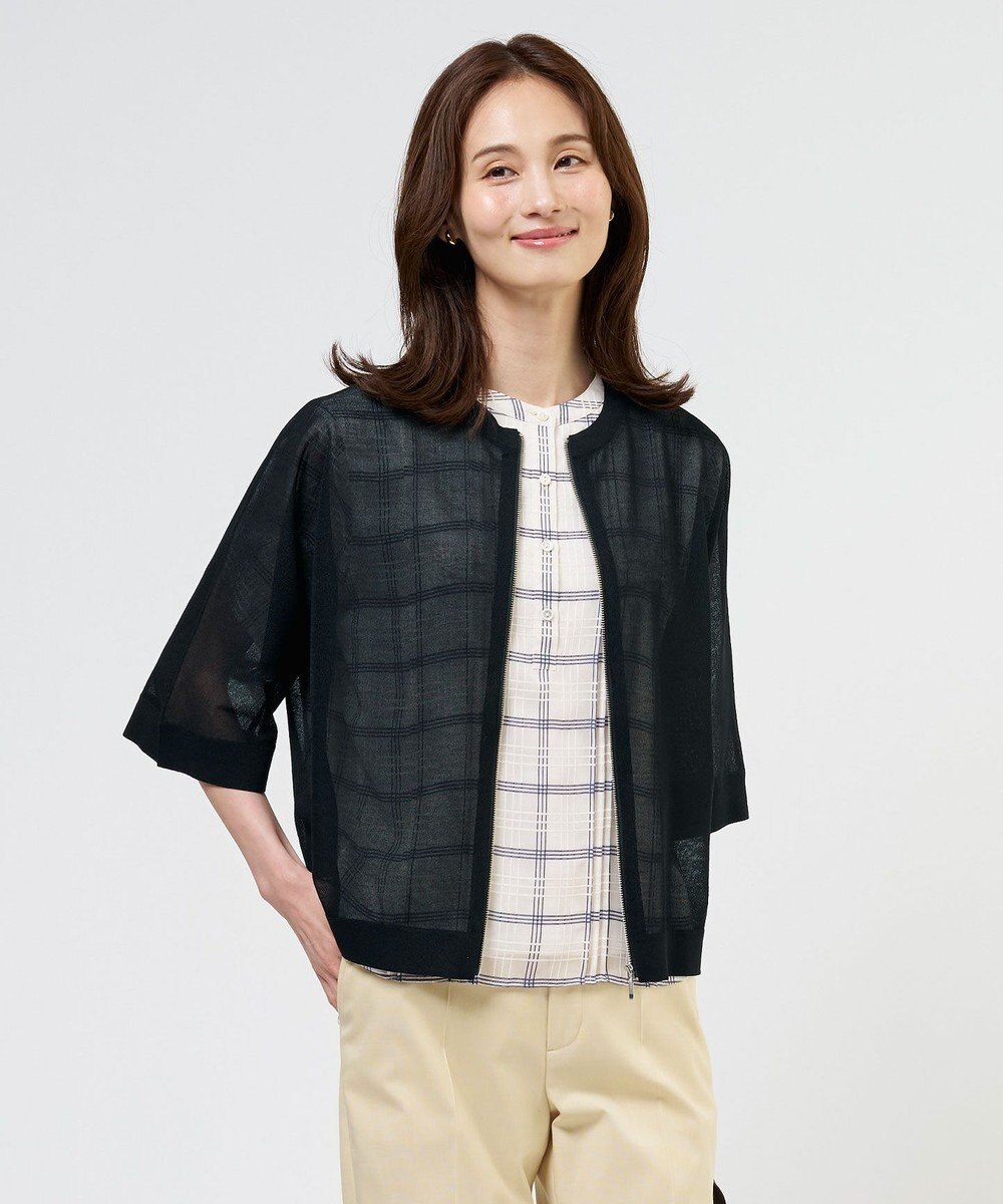 J.PRESS LADIES SHEER LIGHT KNIT ブルゾン 