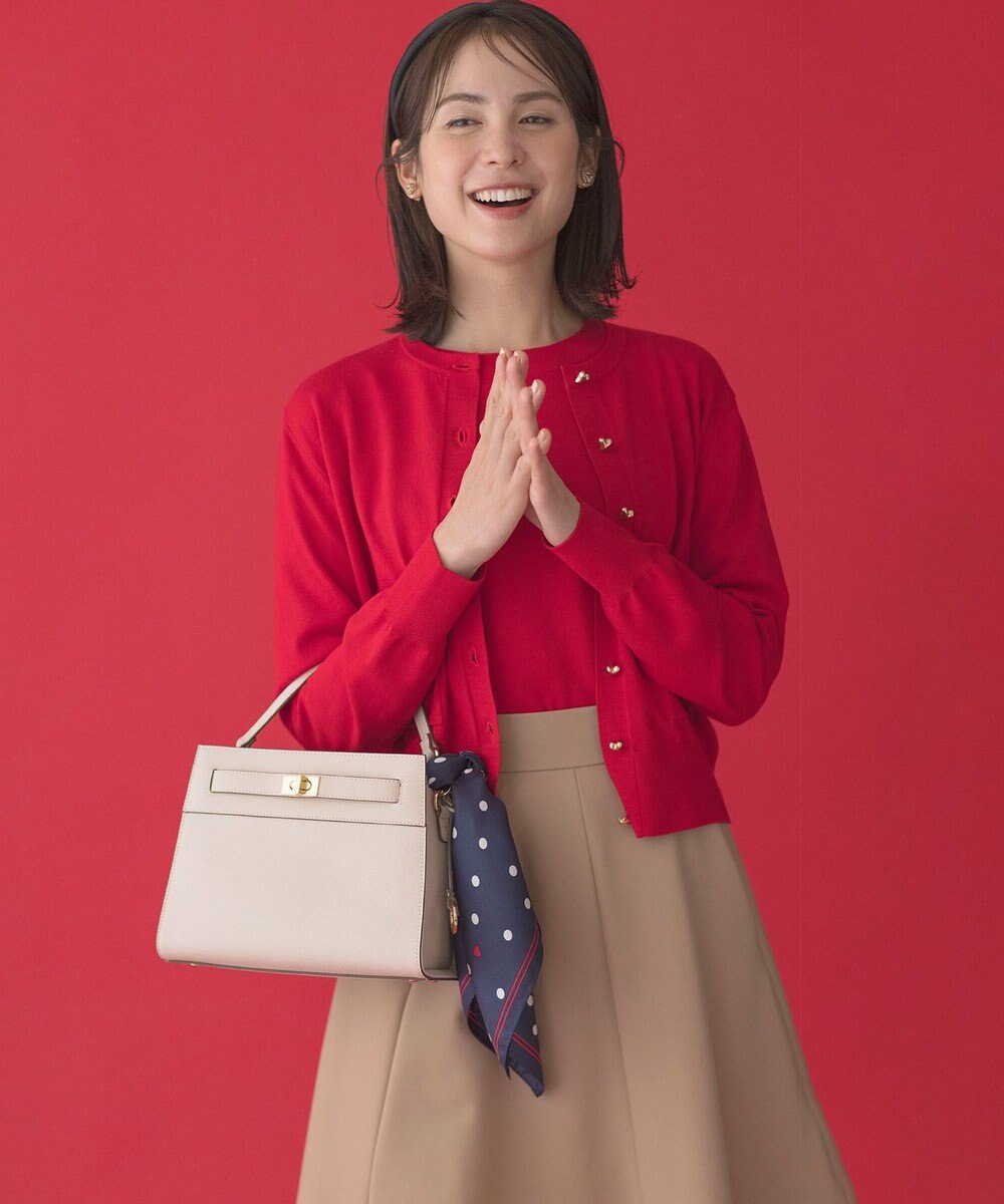 組曲 ハートボタン ニットカーディガン 