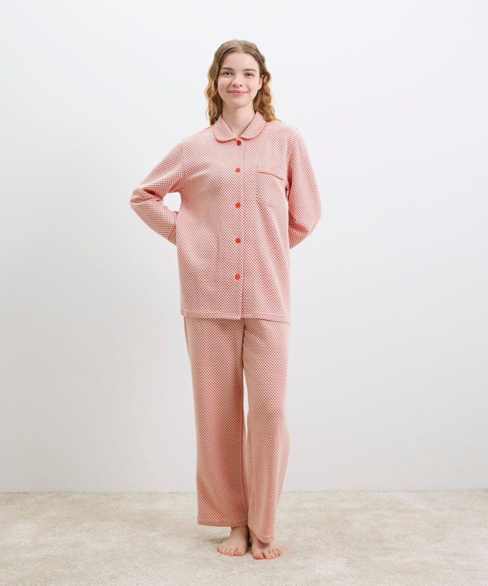 une nana cool 【綿混】丸襟ぽこぽこNew Yearパジャマ 