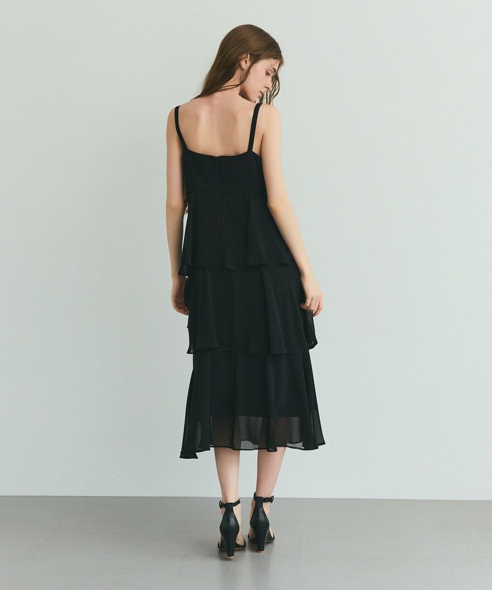 GRACE CONTINENTAL シフォンケープドレス 