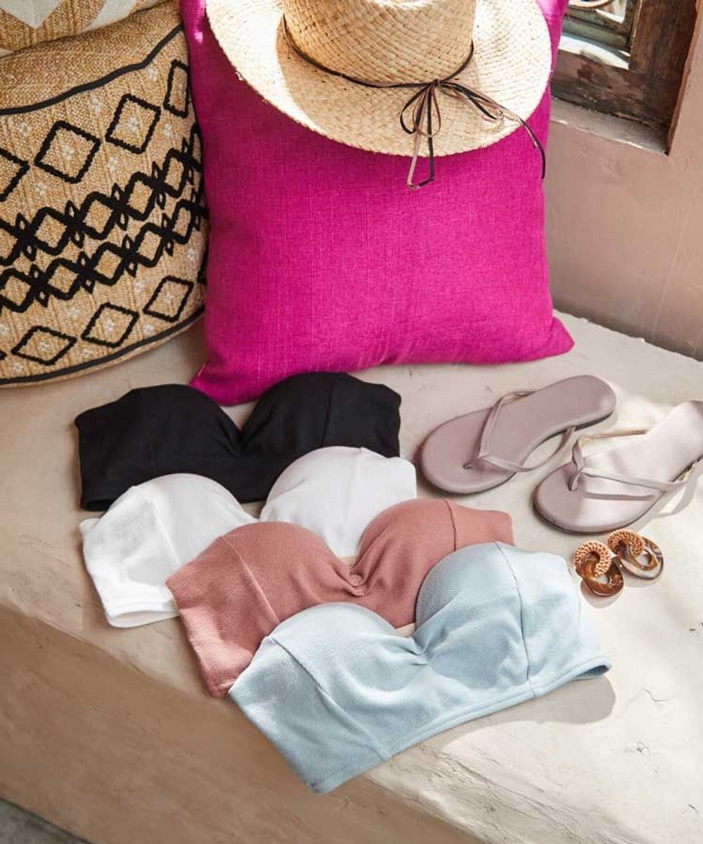 San-ai Resort（三愛水着楽園） 【楽旅ブラ】リブニットチューブブラ【northerly】 