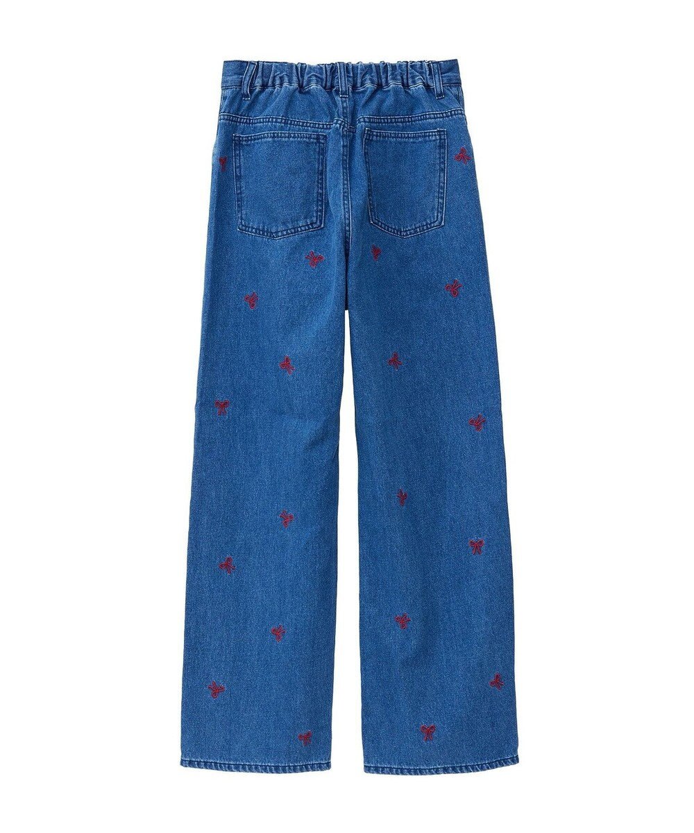 Green Parks ・Ｄｏｕｂｌｅ　Ｆｌａｇｓ　リボン刺繍ストレートデ 