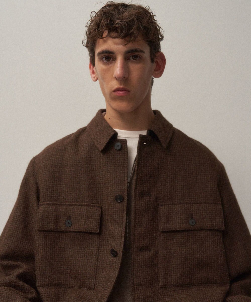 ATON ALPACA HOUND TOOTH | CPOジャケット - UNISEX 