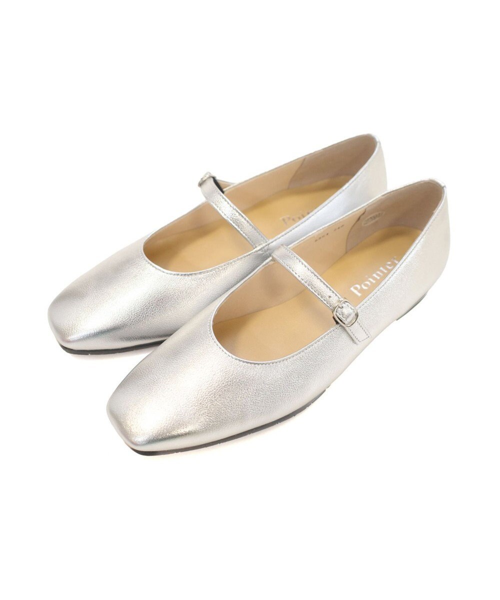 Pointer 日本製 本革ストラップ付きパンプス 