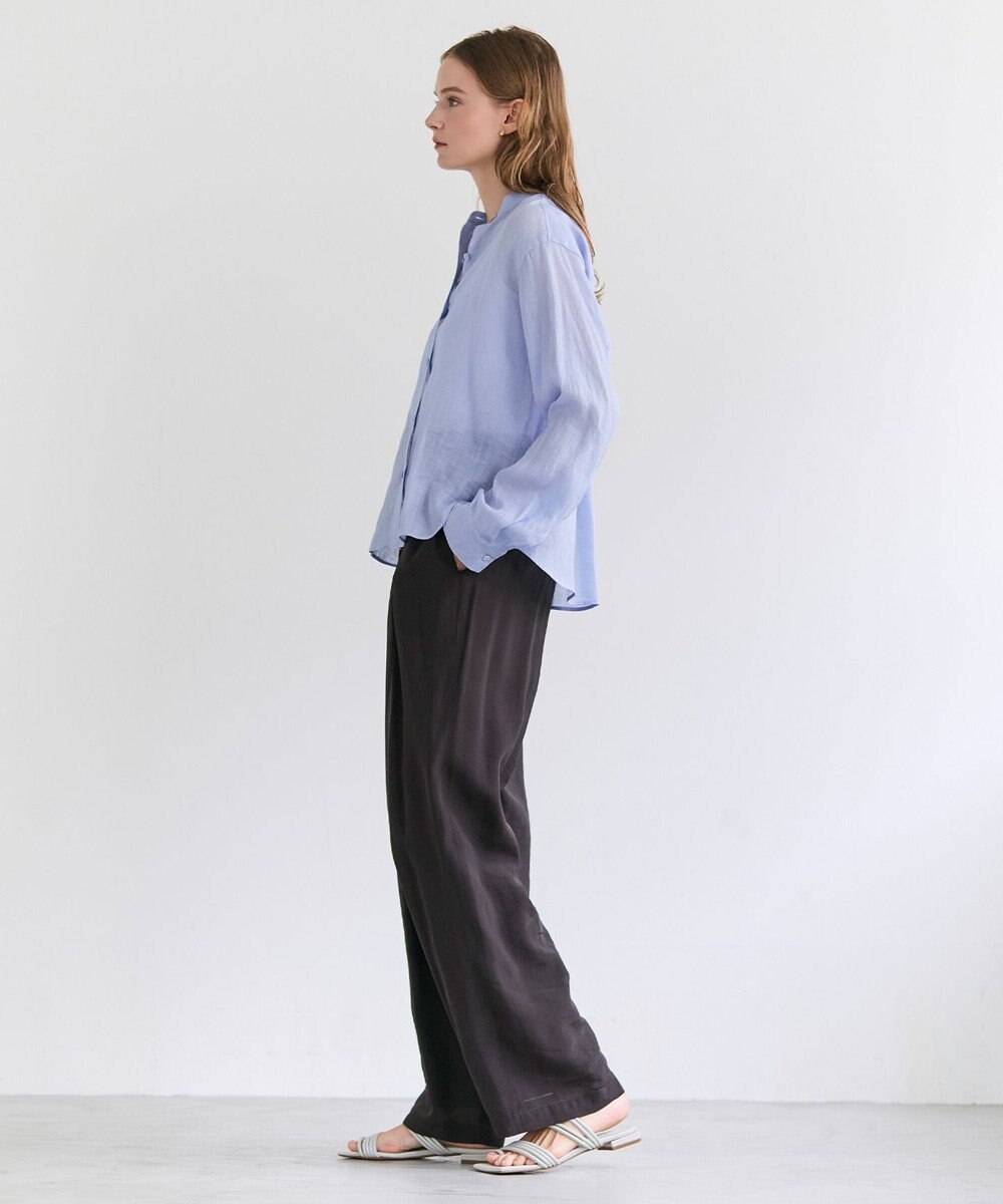 BEIGE， HALITE / リネンシアー オーバーサイズシャツ 