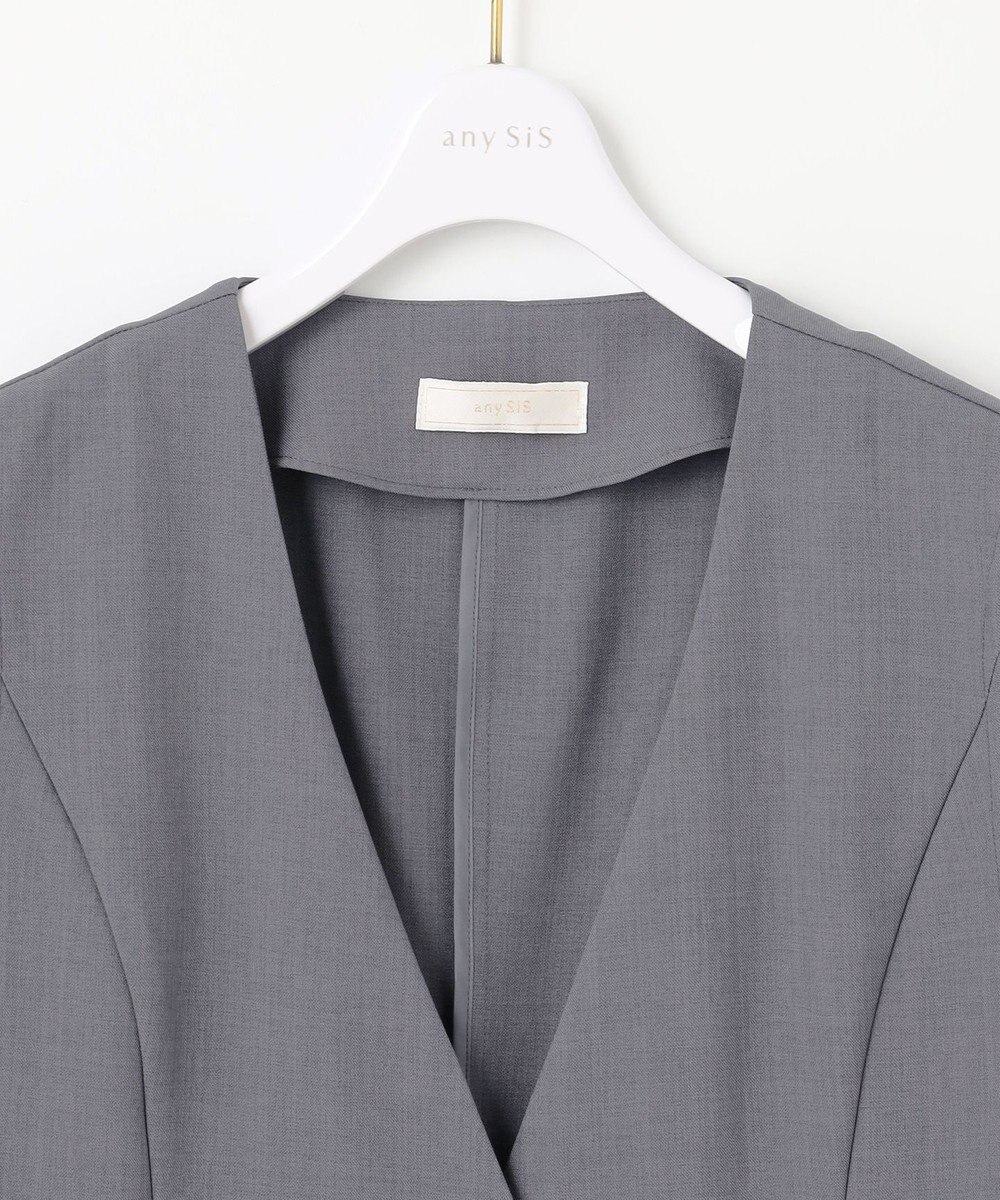 ANY SIS 【スタイリストコラボ】ジレ×ラメチュールスカート セットアップ 