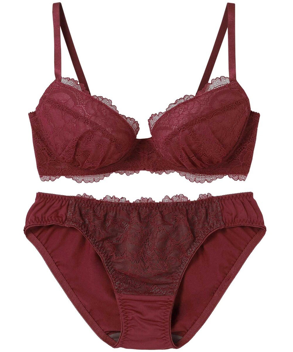 AMPHI ブラジャー ショーツセット まる胸メイク 推し活・推し事応援 Aカップあり 【ブラショーツセット】 上下セット ブラ BBJ201 アンフィ／ワコール 