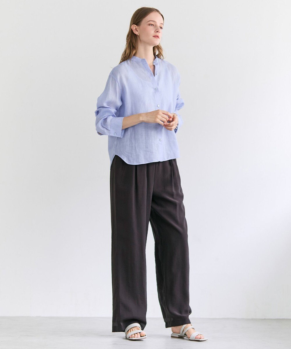 BEIGE， HALITE / リネンシアー オーバーサイズシャツ 