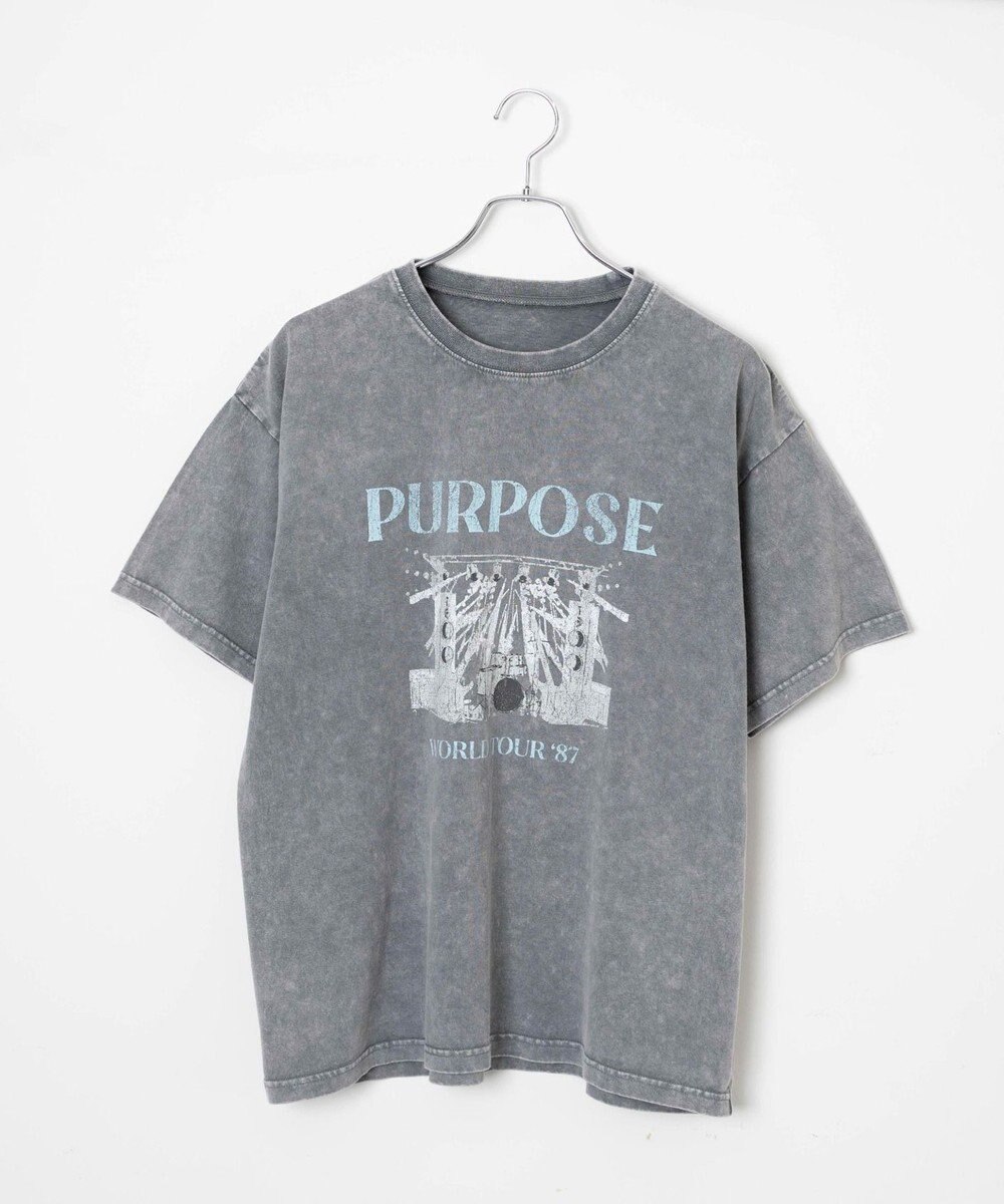 WEGO 【綿100%】ヴィンテージウォッシュグラフィックTシャツ 