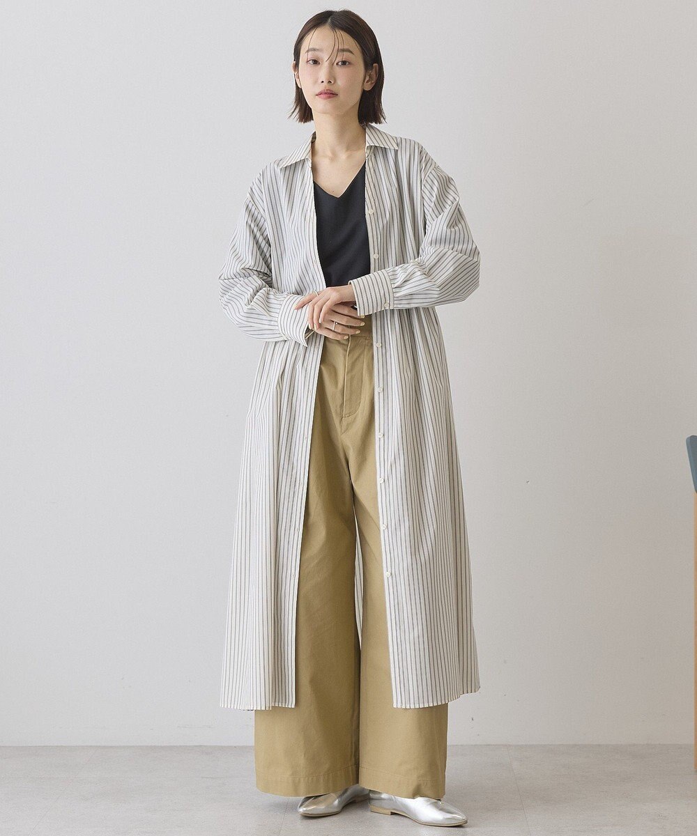 AMERICAN HOLIC 【イージーケア】ギャザーシャツワンピース 