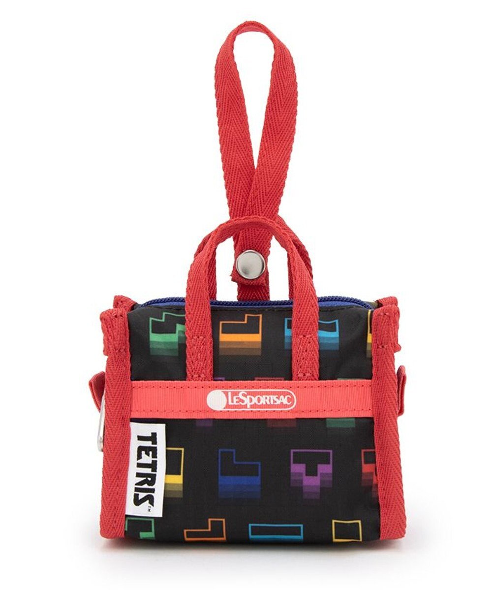 LeSportsac MICRO WEEKENDER CHARM/テトリスフォーリングブロックス/ピンク 