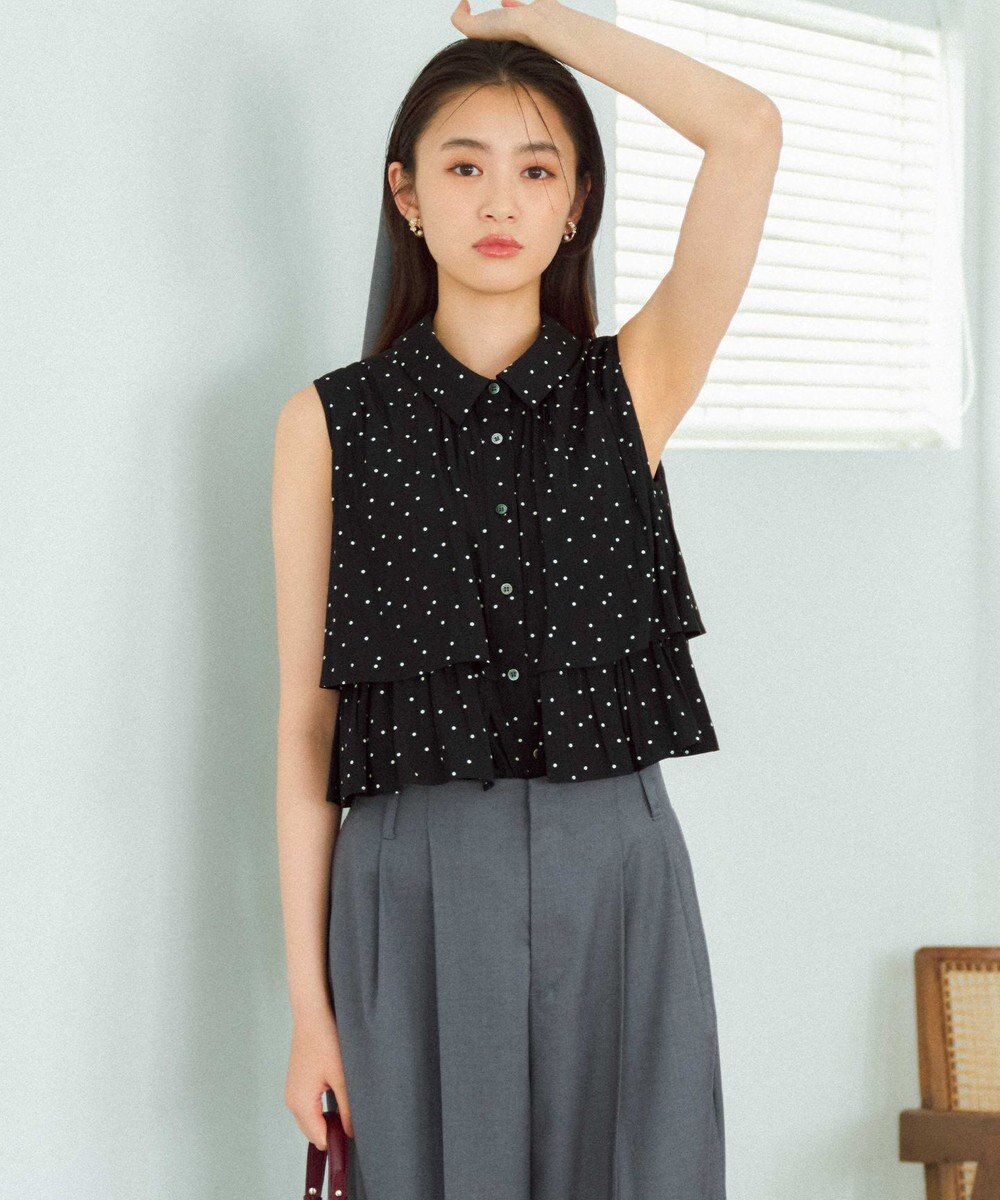 組曲 S 【入江未悠さんコラボ】ギャザーライトデシンティアード ブラウス 