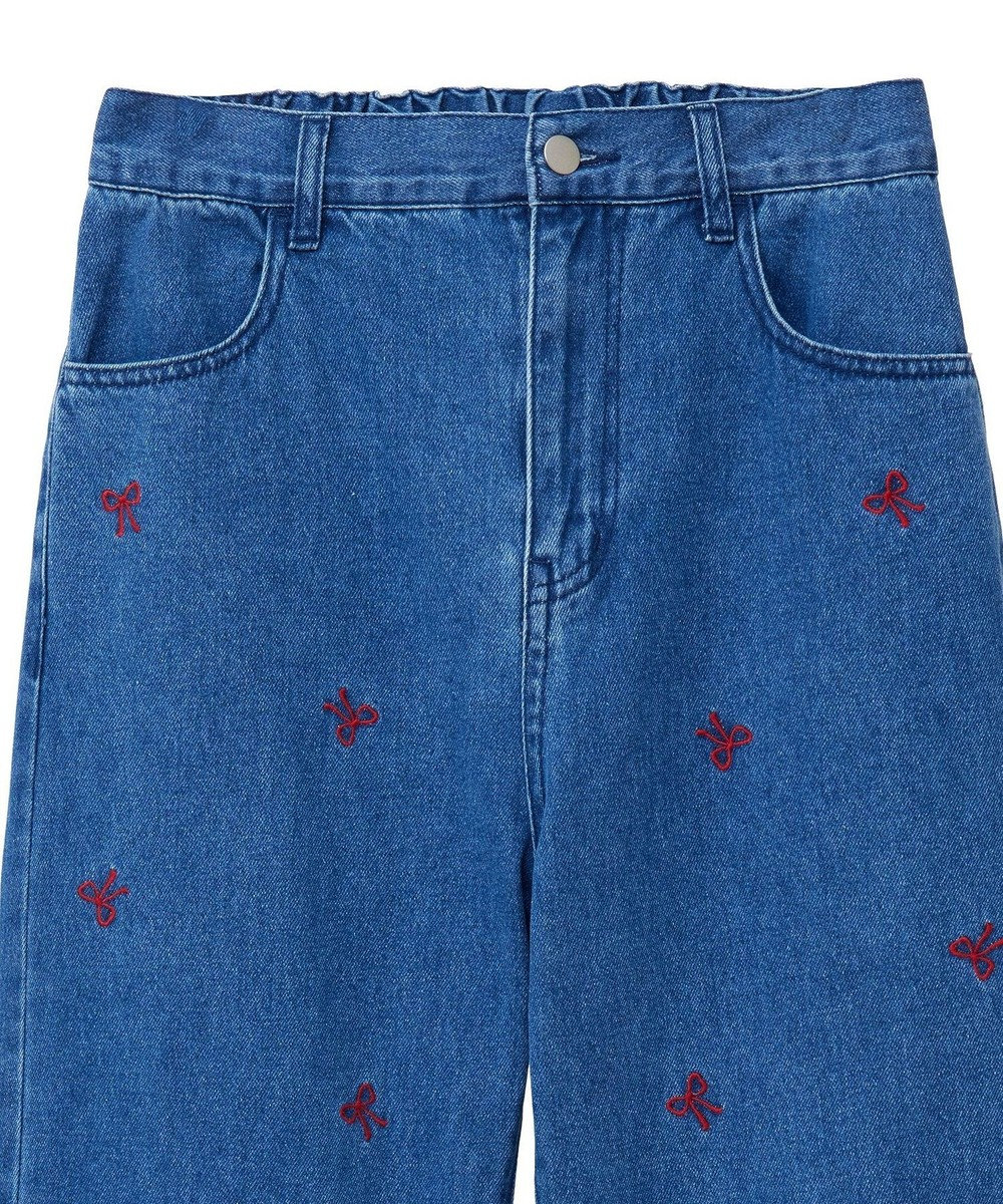 Green Parks ・Ｄｏｕｂｌｅ　Ｆｌａｇｓ　リボン刺繍ストレートデ 