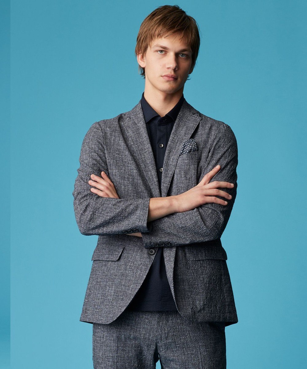 JOSEPH ABBOUD 【洗える/UV/エコ撥水・クールビズ/】ライトウェーブライト ジャケット 