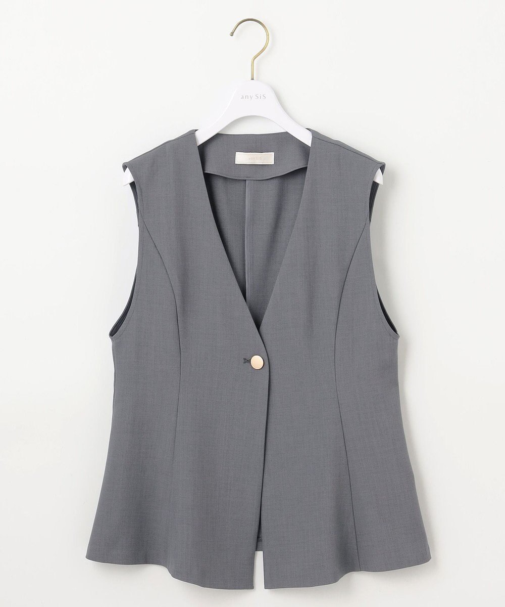 ANY SIS 【スタイリストコラボ】ジレ×ラメチュールスカート セットアップ 