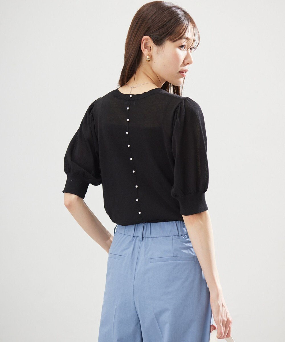 組曲 L シアーパフ袖 ニット 