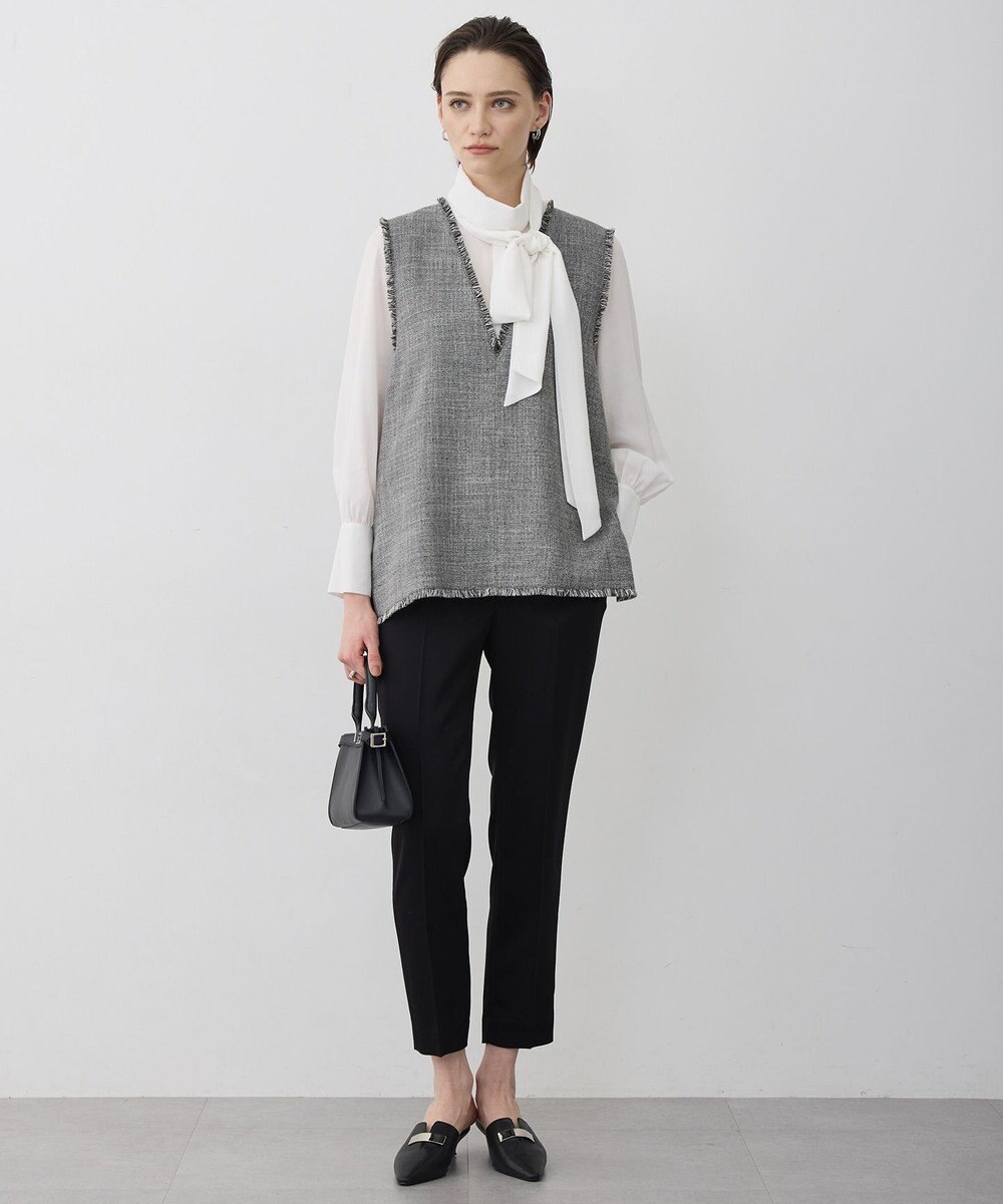 ICB アセテートダブルサテン スティックパンツ 