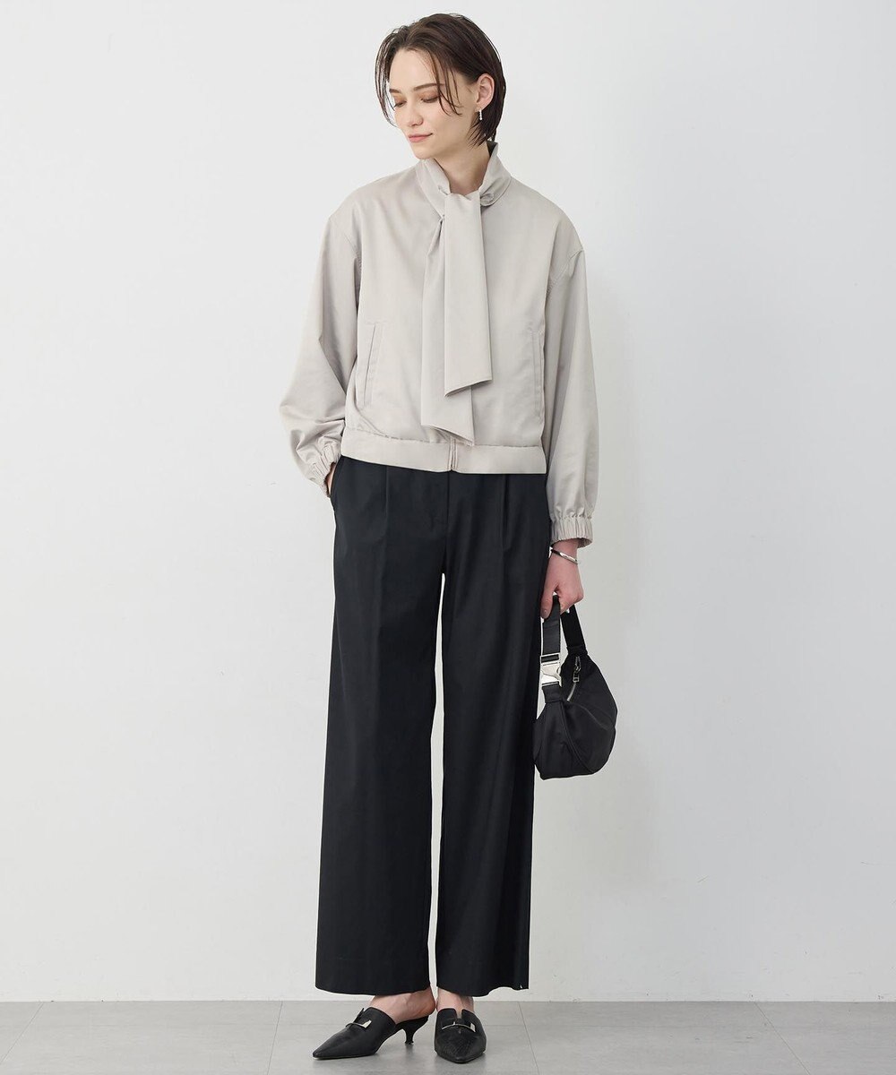 ICB ドライリネンストレッチ ワイドストレートパンツ 